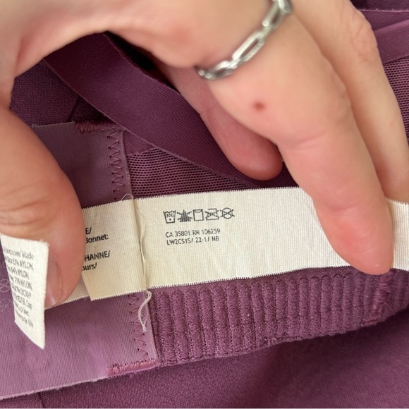 Lululemon AirSupport Bra High Support C–DDD Cups Vintage Plum / Vivid Plum - Picture 9 of 10
